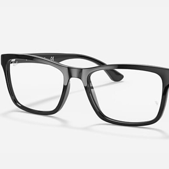 Ray-Ban RB5279 2000 Square Eyeglasses – Polished Black 55-18 Acetate Frame - Picture 1 of 3